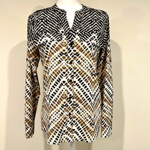 Calvin Klein button down safari blouse. XS.